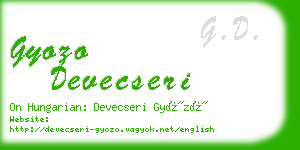 gyozo devecseri business card